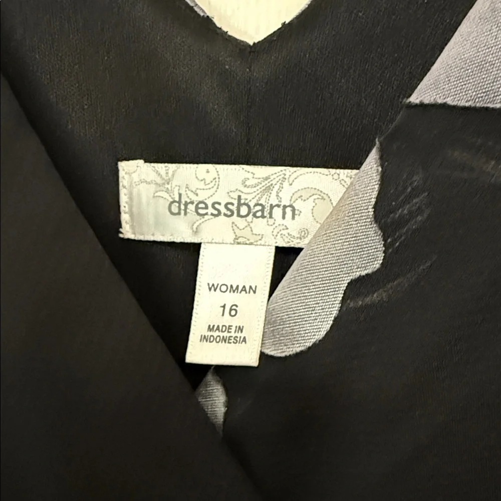 dressbarn Elegant Black and White Floral Midi Dress - Picture 2 of 3